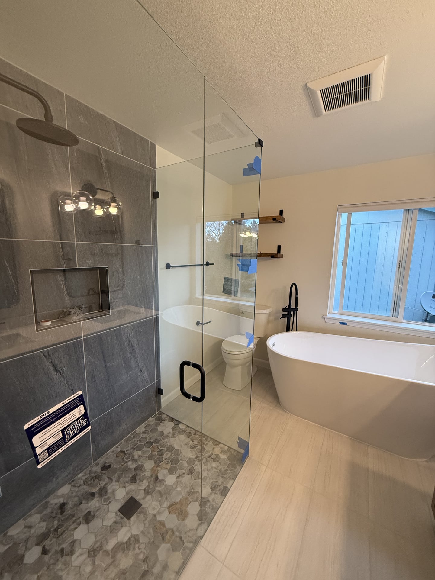 Master Bath with Walk-In Shower & Freestanding Tub - After 1