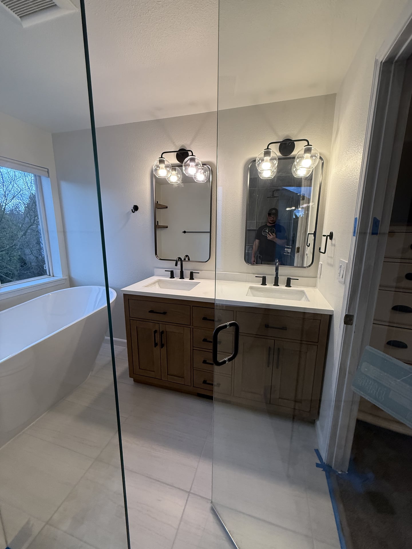 Master Bath with Walk-In Shower & Freestanding Tub - After 12