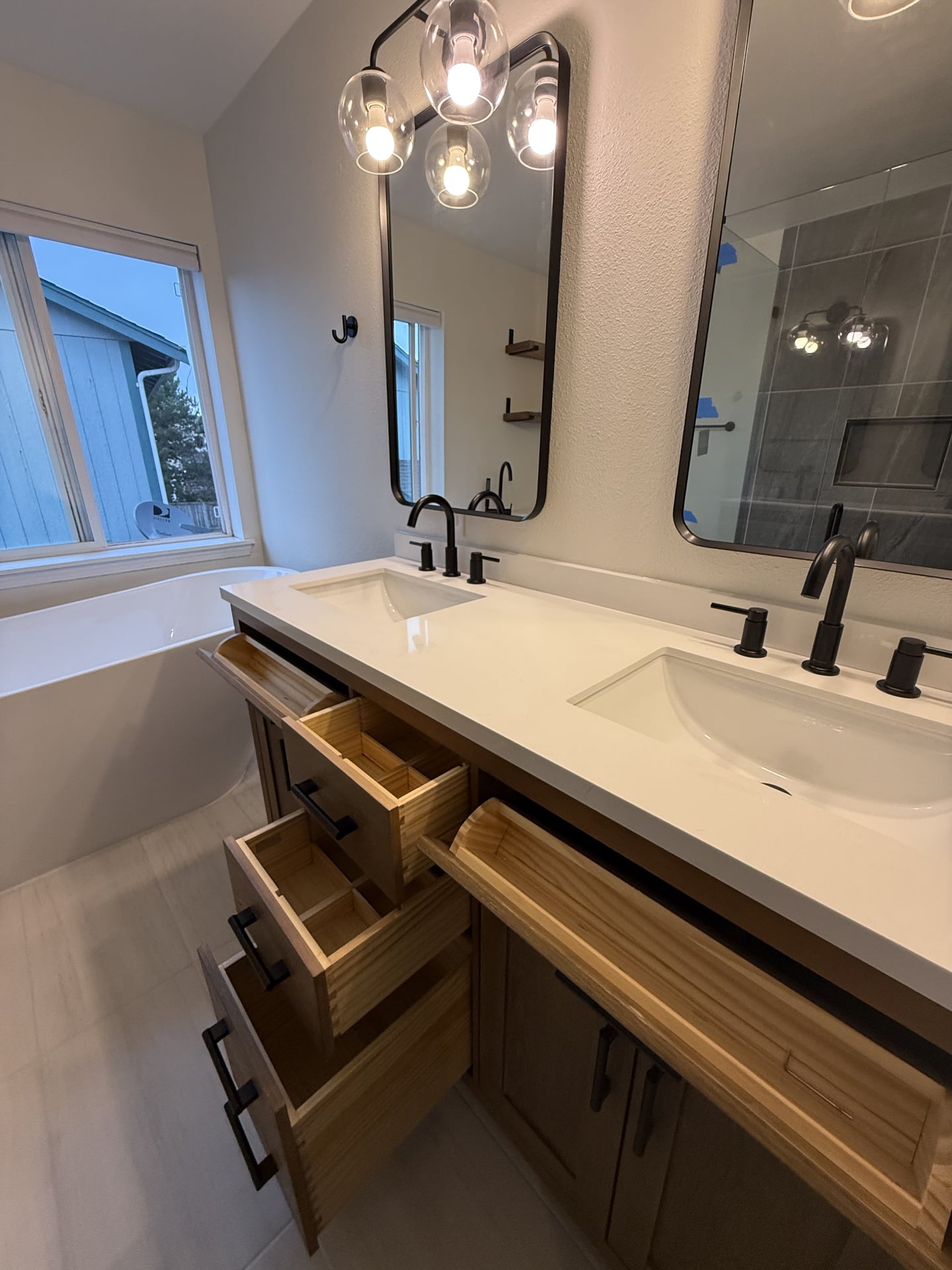 Master Bath with Walk-In Shower & Freestanding Tub - After 13