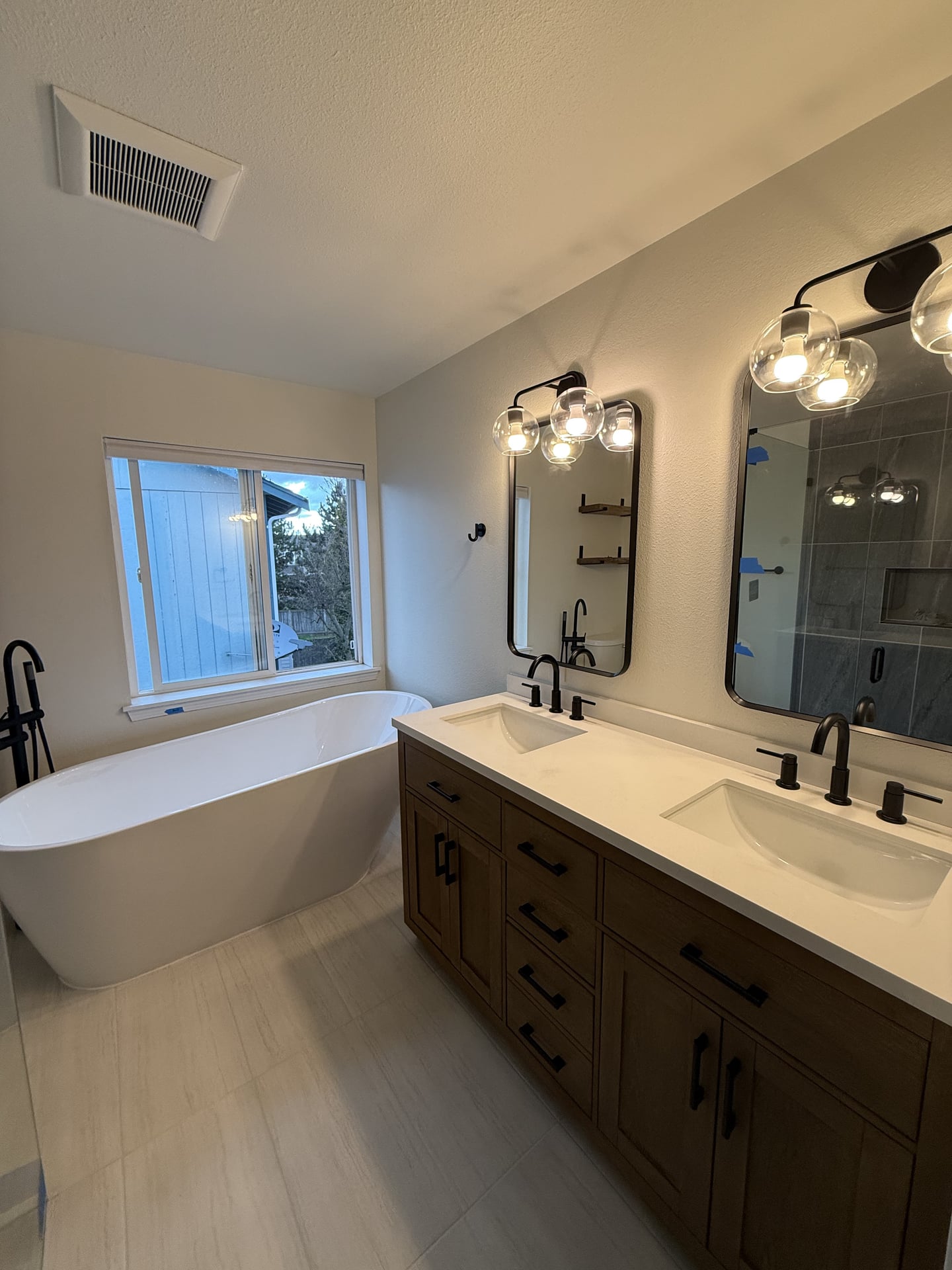 Master Bath with Walk-In Shower & Freestanding Tub - After 2