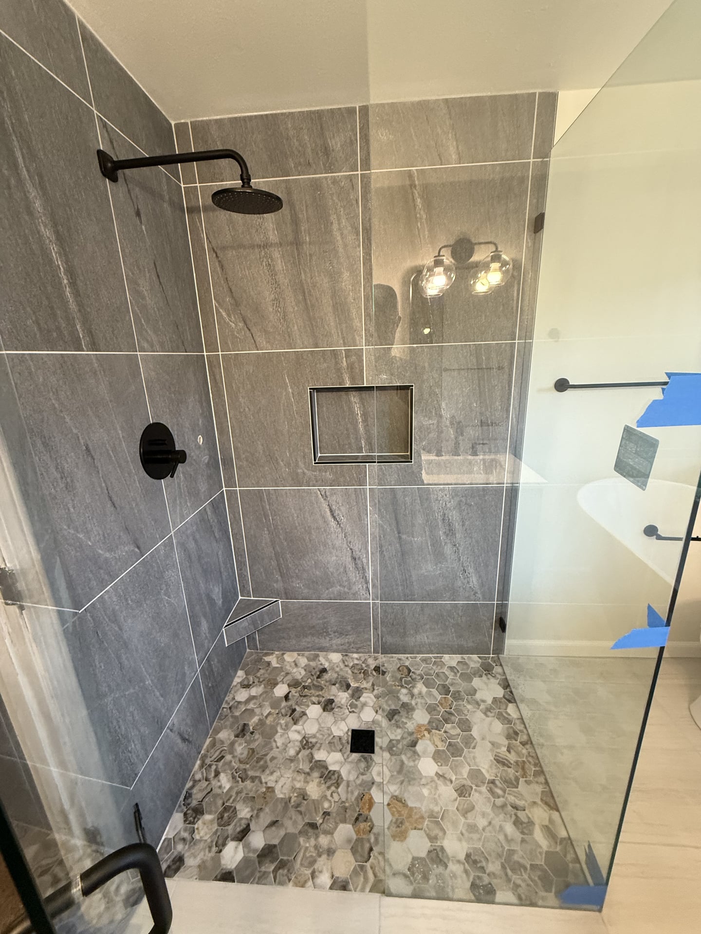 Master Bath with Walk-In Shower & Freestanding Tub - After 8