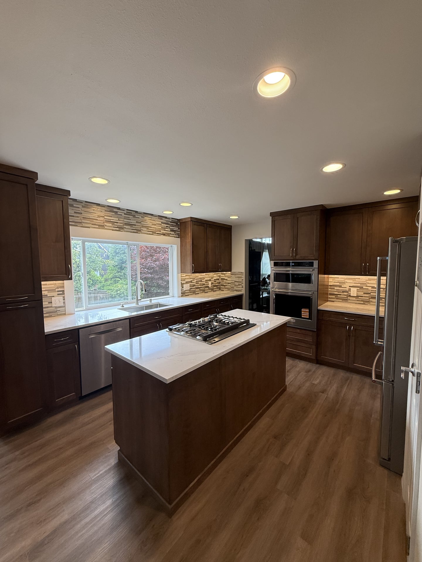 Dark Cabinet Kitchen with Island - Pierce County, WA