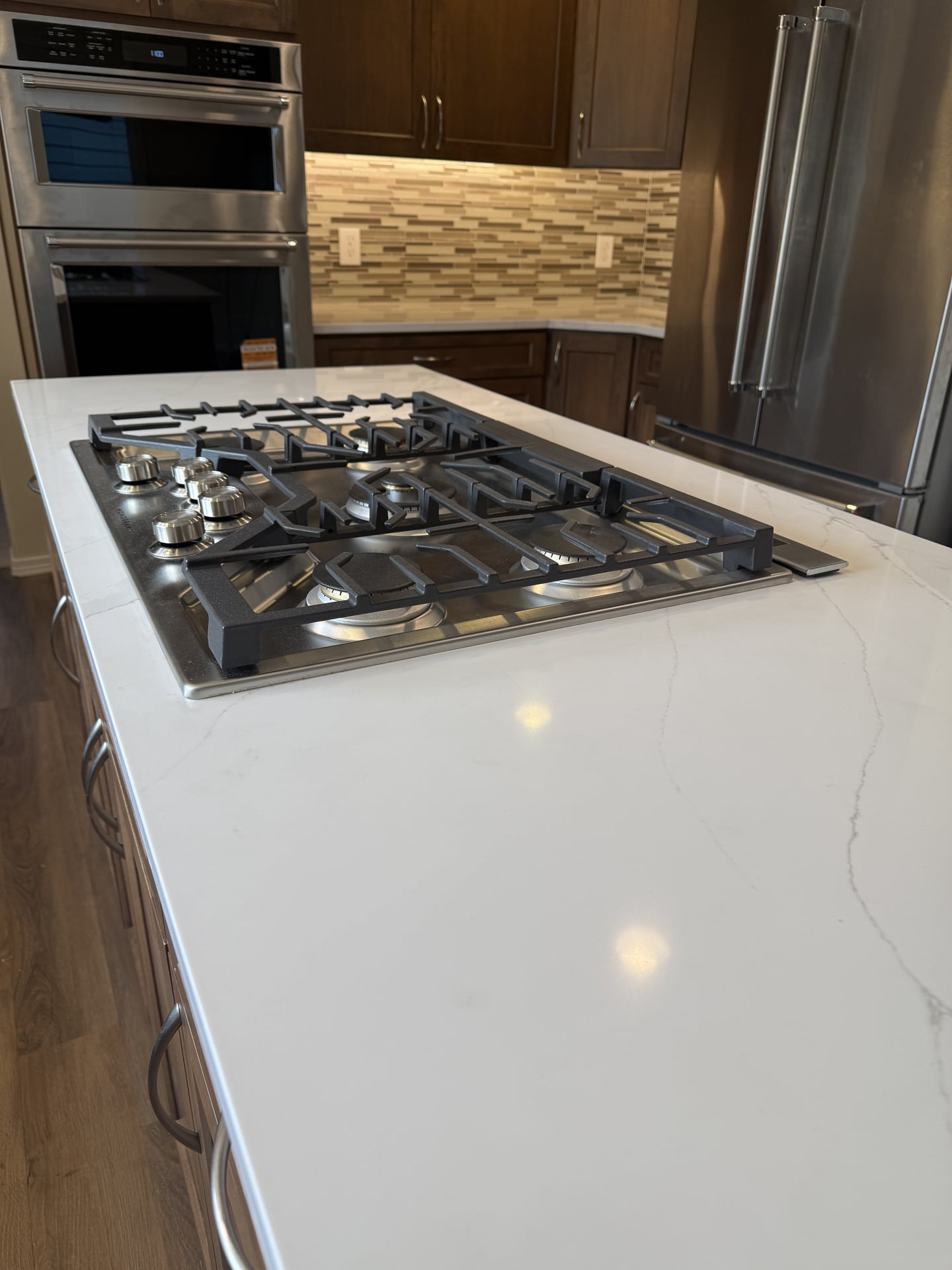 Dark Cabinet Kitchen with Island - After 8