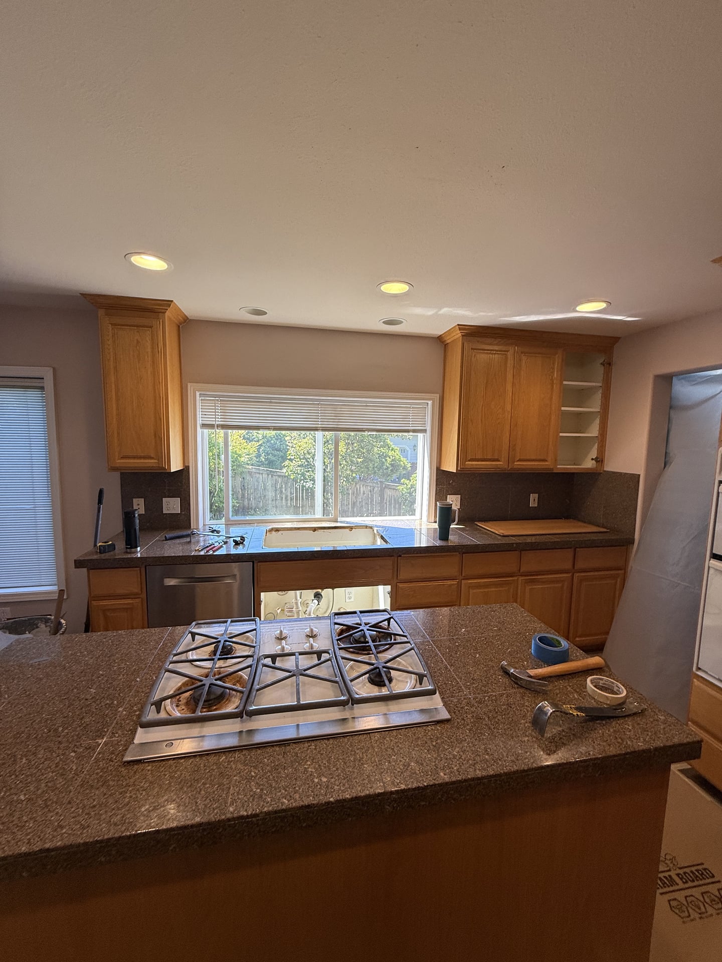Dark Cabinet Kitchen with Island - Before 4