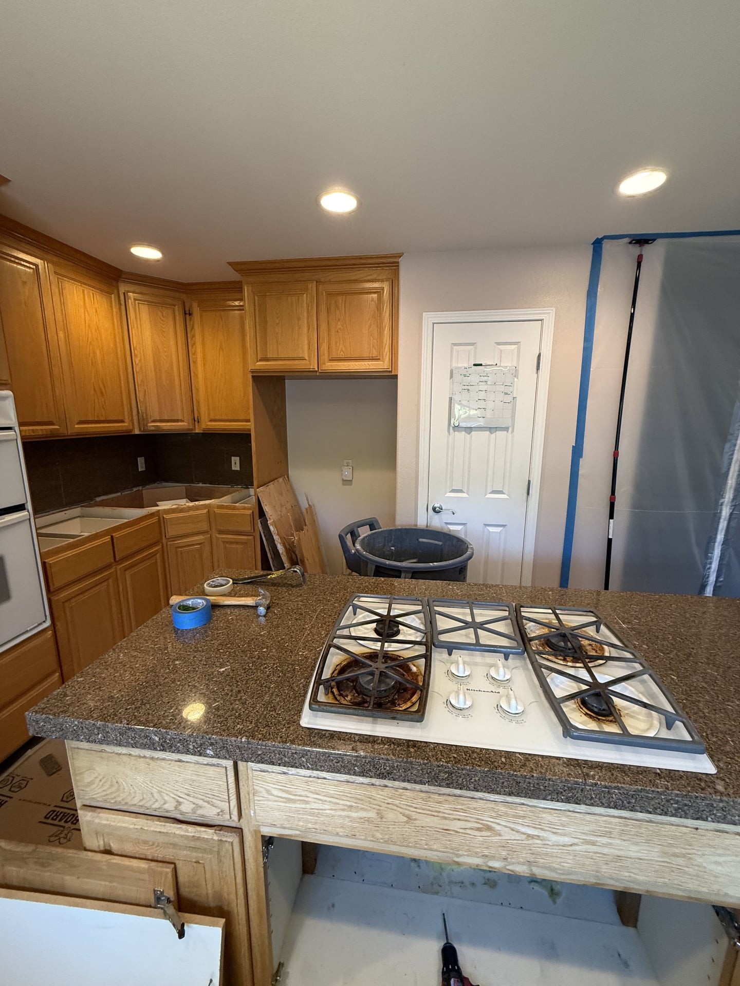Dark Cabinet Kitchen with Island - Before 7