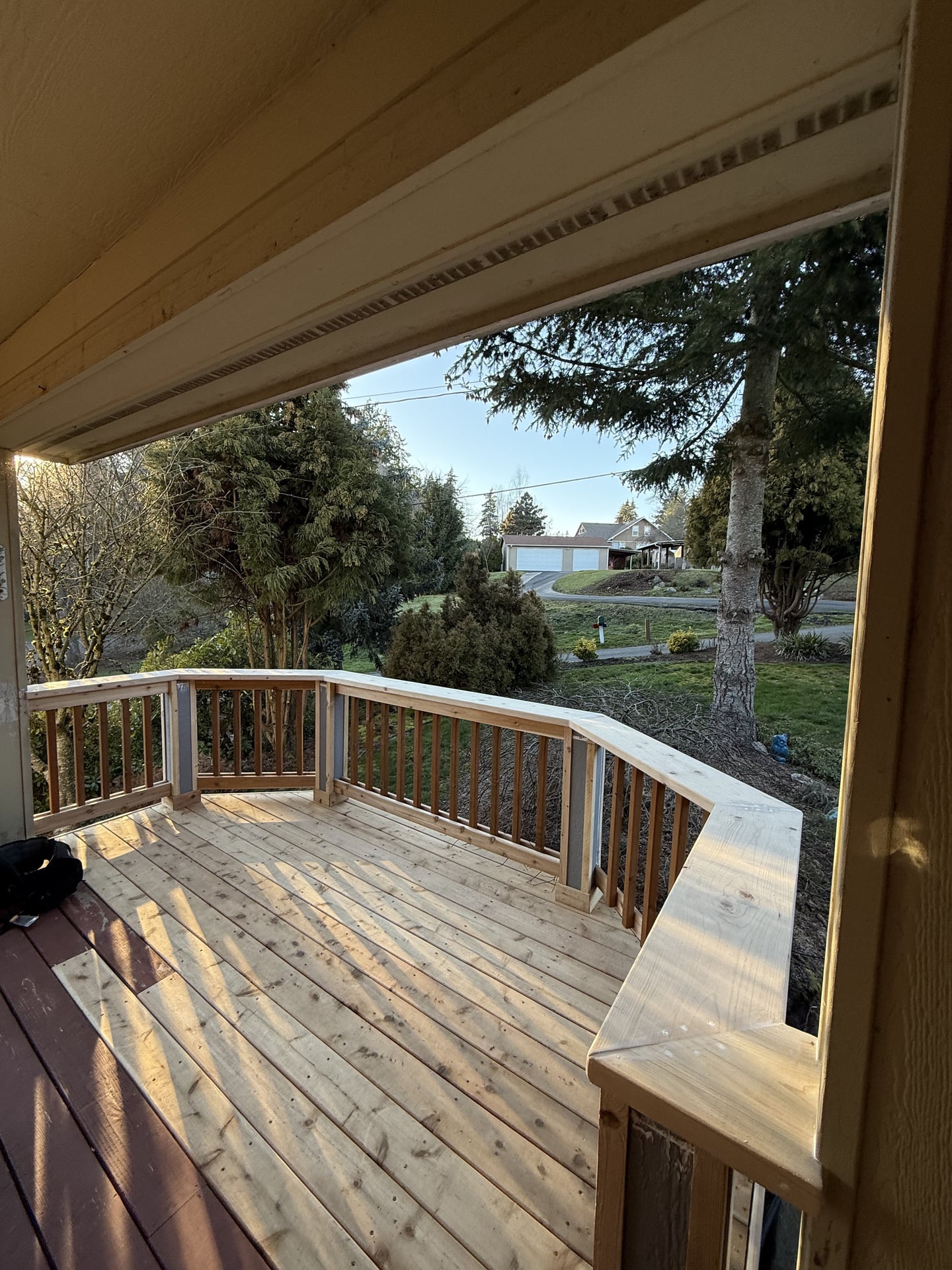 Front Porch Cedar Deck Build - After 1