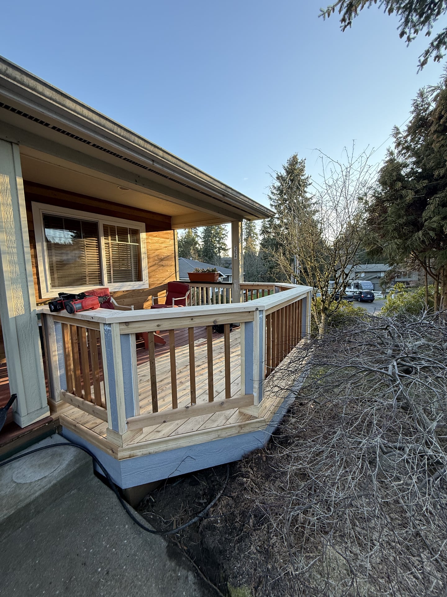 Front Porch Cedar Deck Build - Pierce County, WA