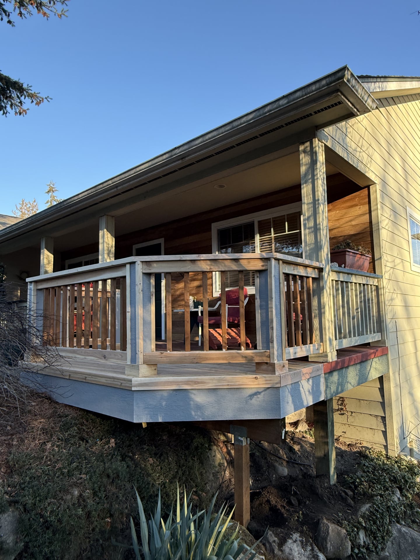 Front Porch Cedar Deck Build - After 3