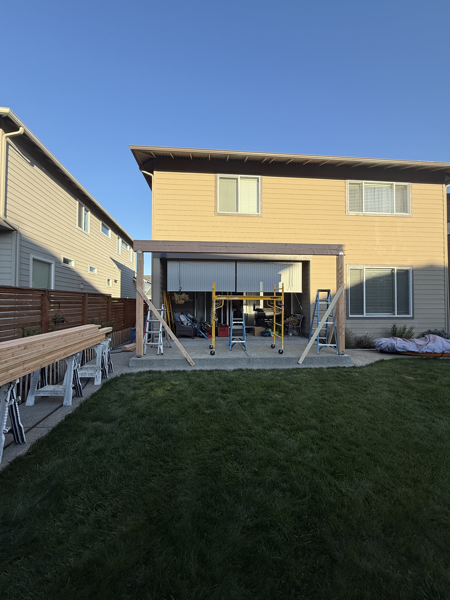 Covered Patio with Infrared Heater - Before 3