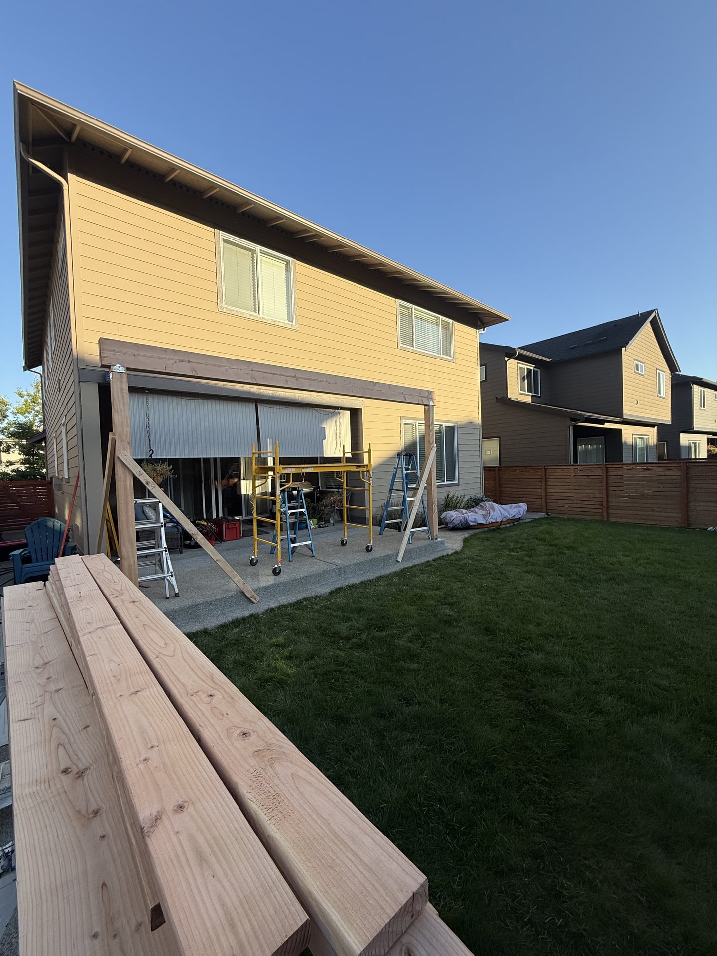 Covered Patio with Infrared Heater - Before 4