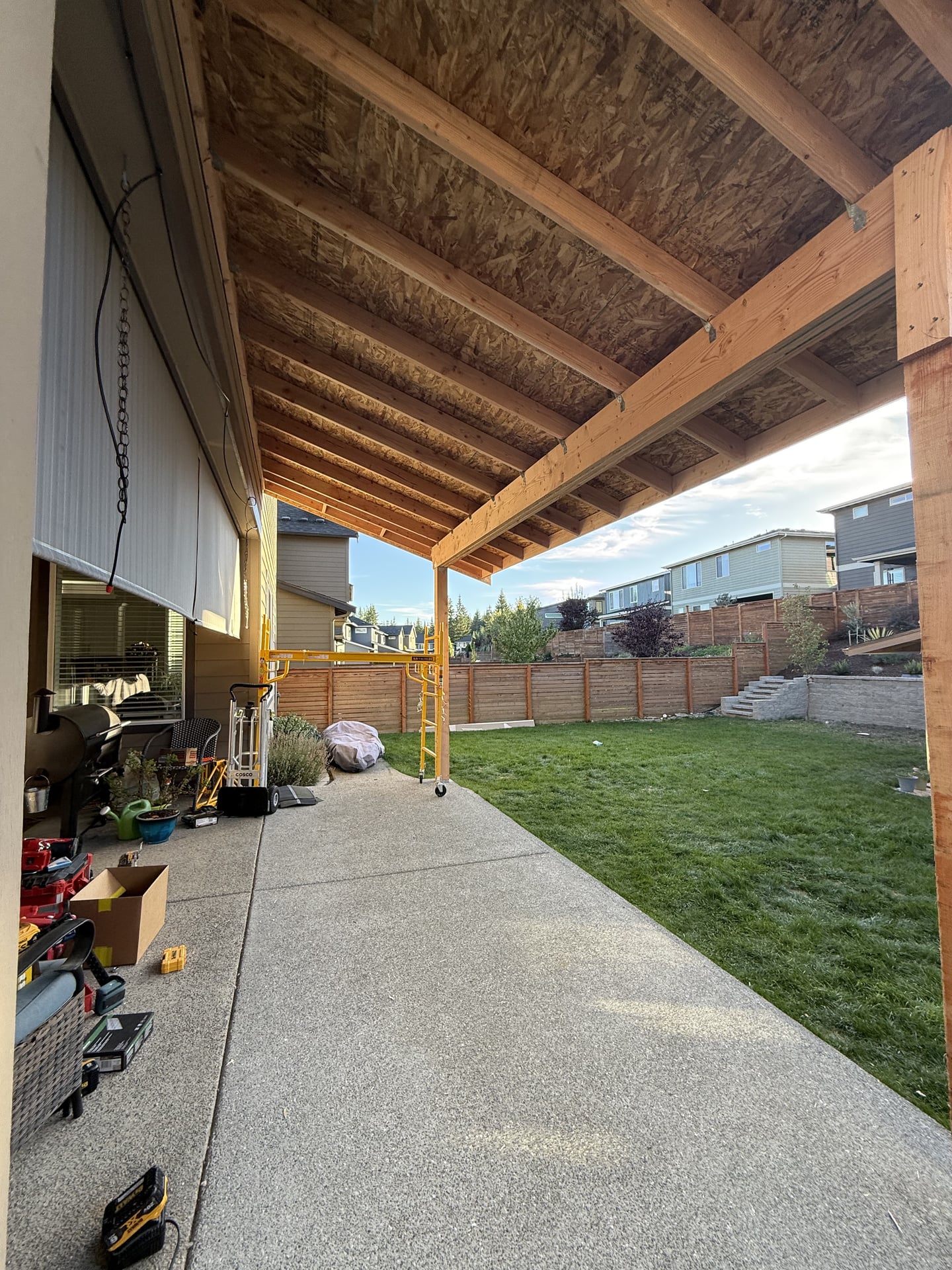 Covered Patio with Infrared Heater - Before 6