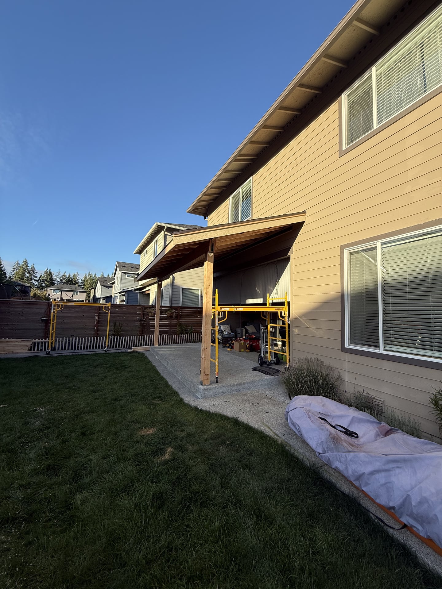Covered Patio with Infrared Heater - Before 7