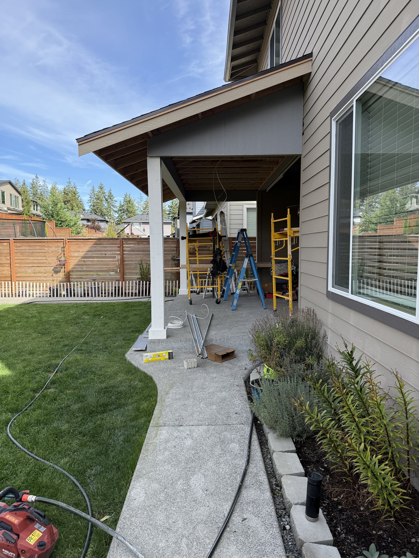 Covered Patio with Infrared Heater - Before 8