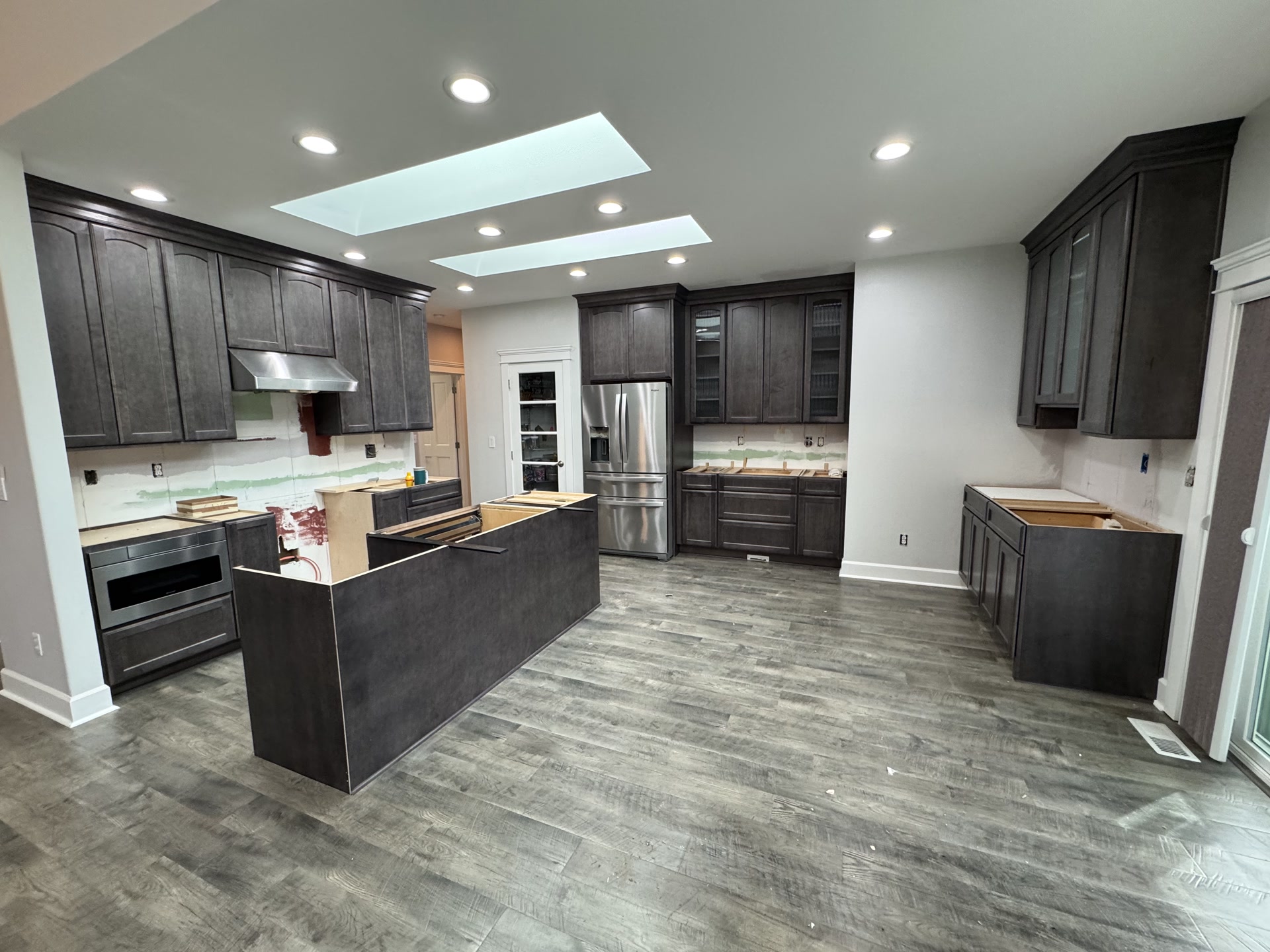 Dark Shaker Kitchen with Skylights - Pierce County, WA