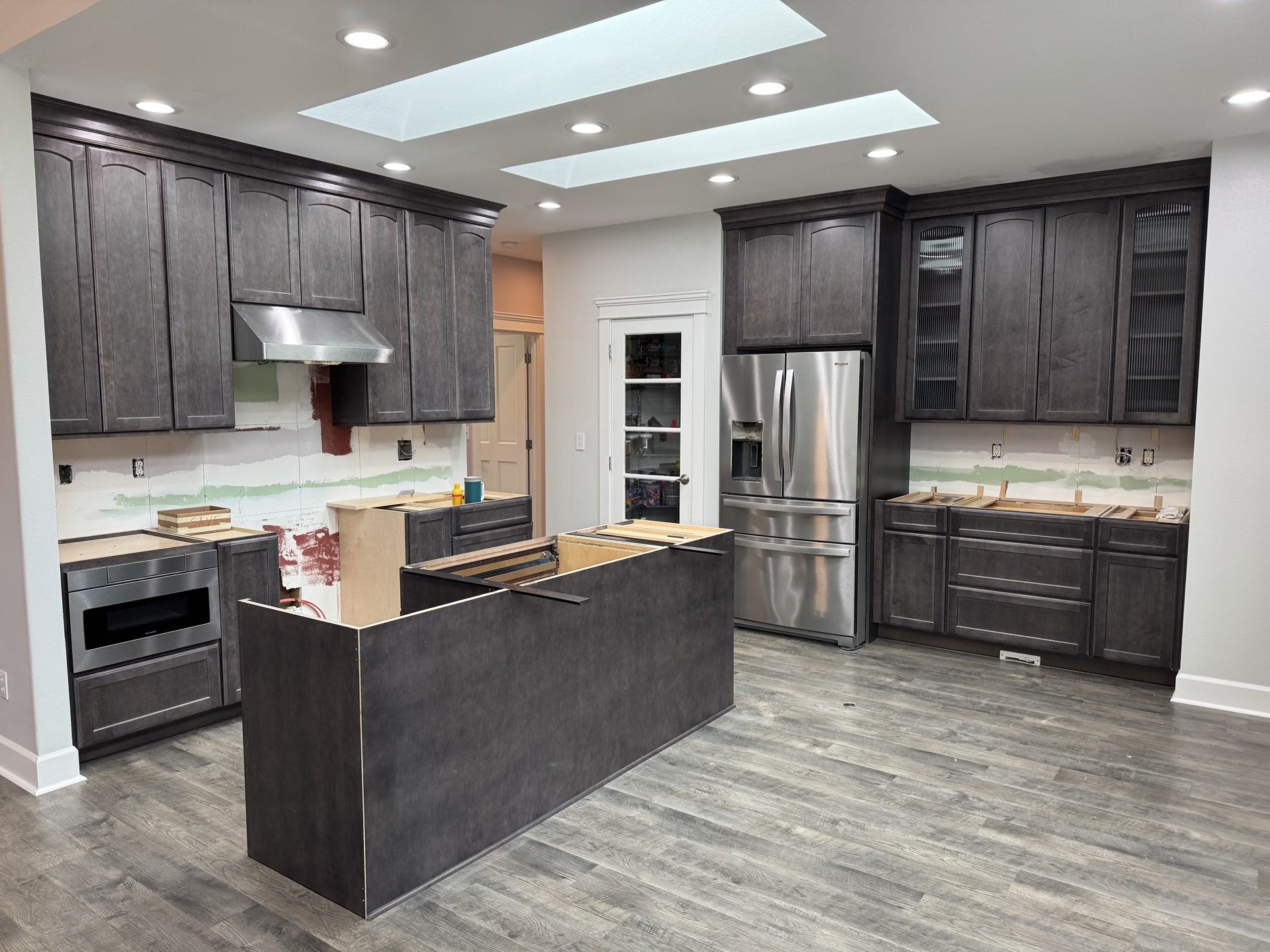 Dark Shaker Kitchen with Skylights - After 3