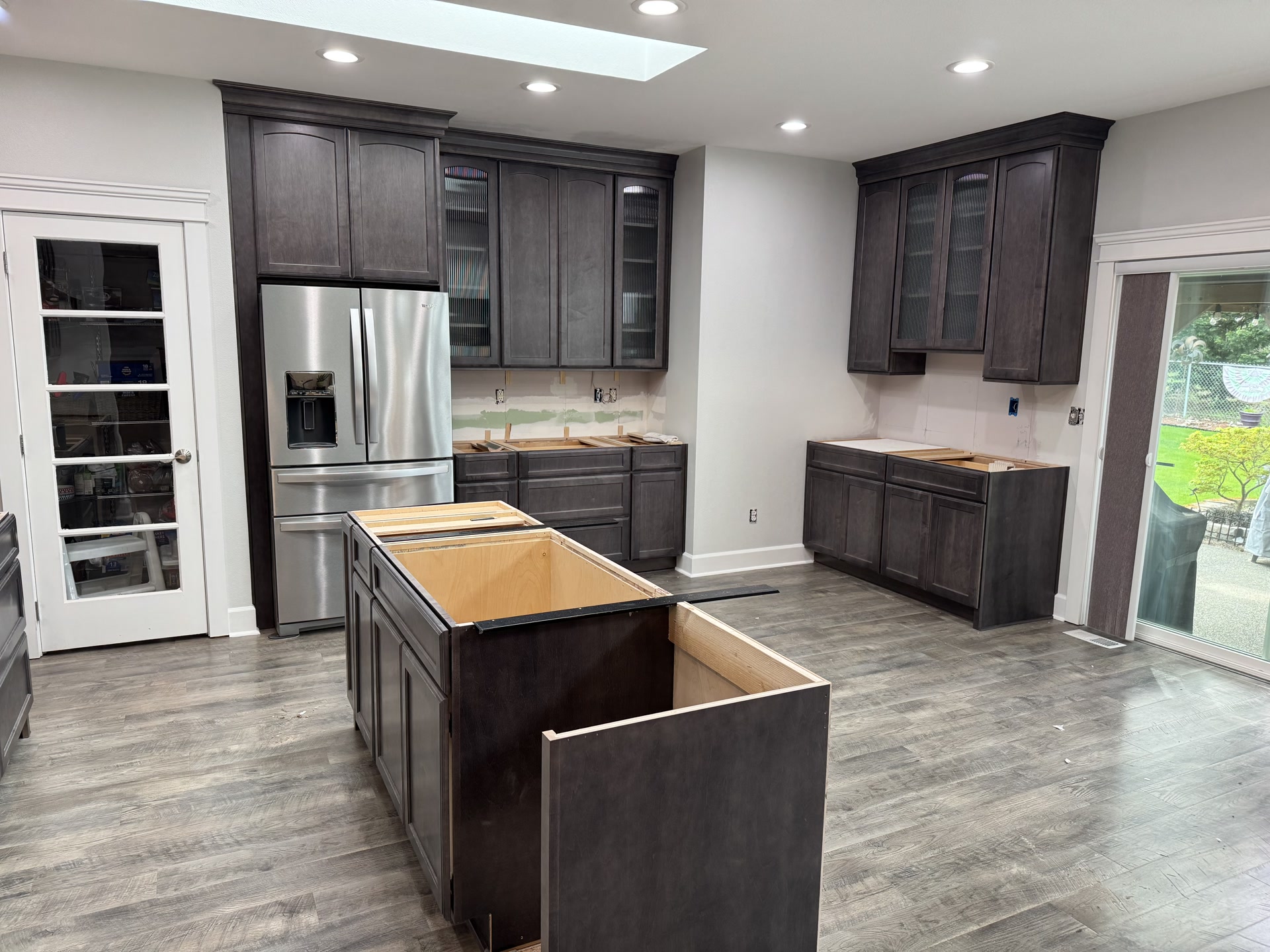 Dark Shaker Kitchen with Skylights - After 4