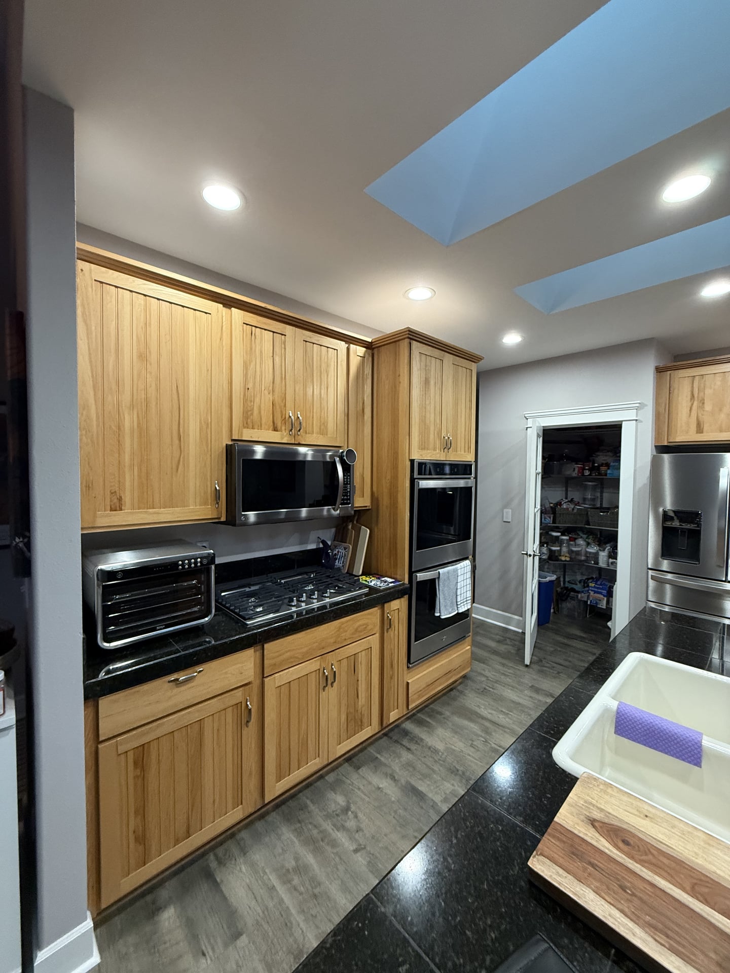 Dark Shaker Kitchen with Skylights - Before 1