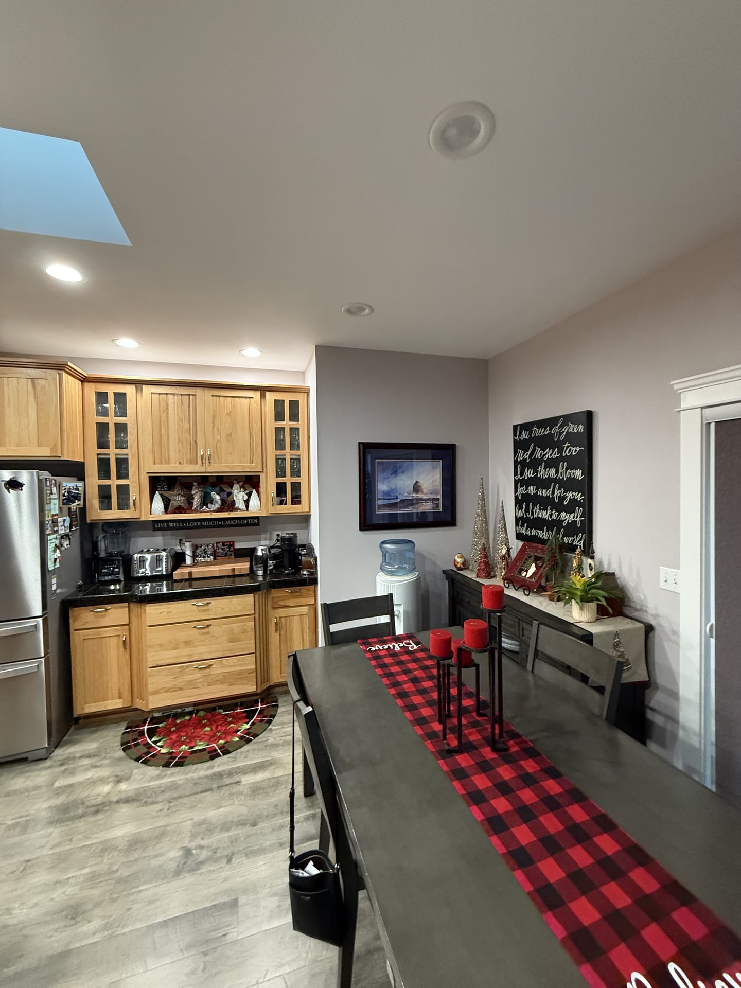 Dark Shaker Kitchen with Skylights - Before 2