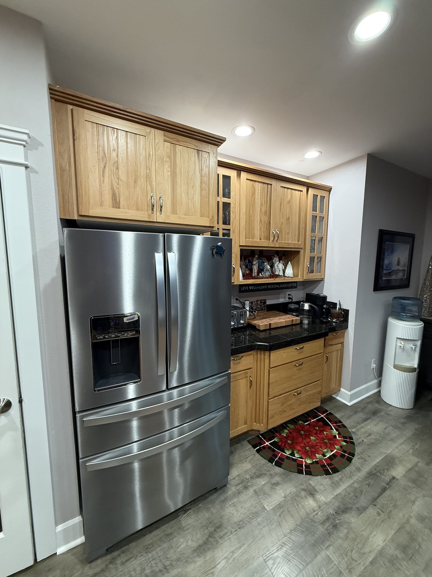 Dark Shaker Kitchen with Skylights - Before 6