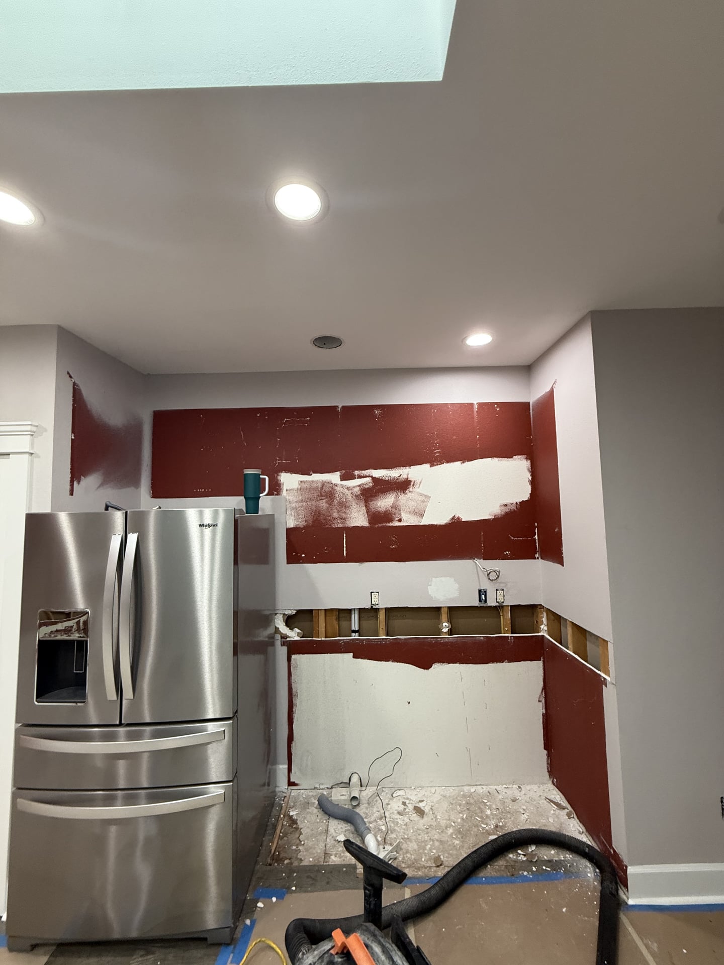 Dark Shaker Kitchen with Skylights - Before 7