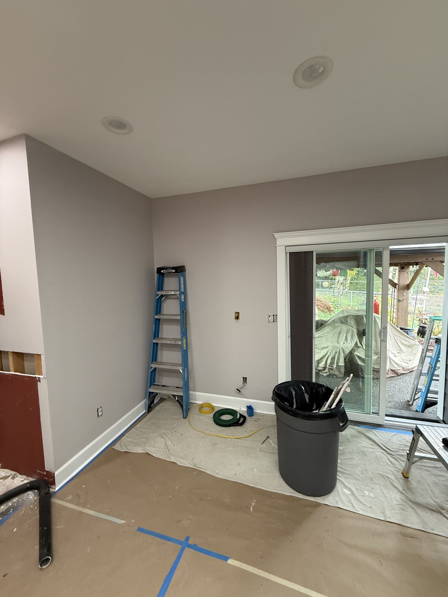 Dark Shaker Kitchen with Skylights - Before 8