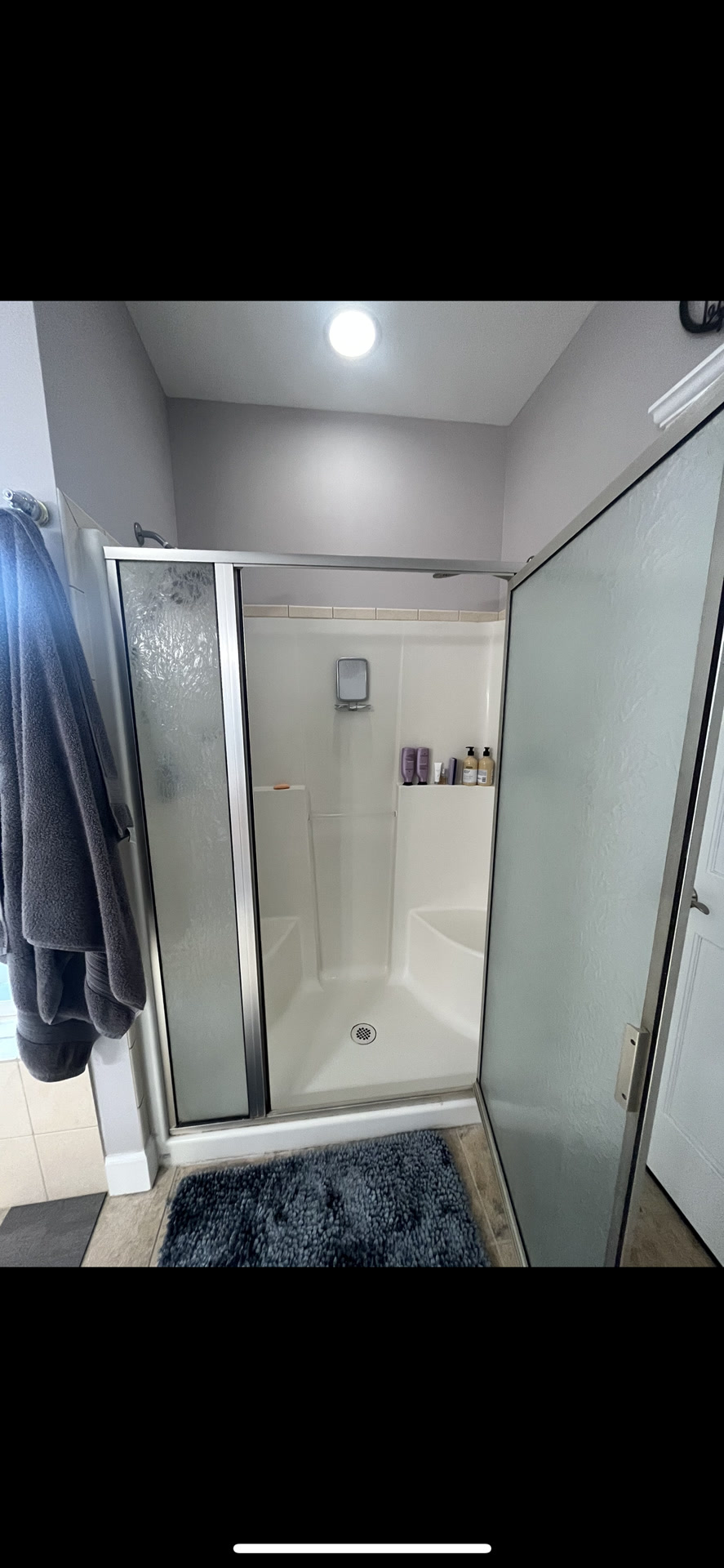 Marble Hex Niche Walk-In Shower - Before 6