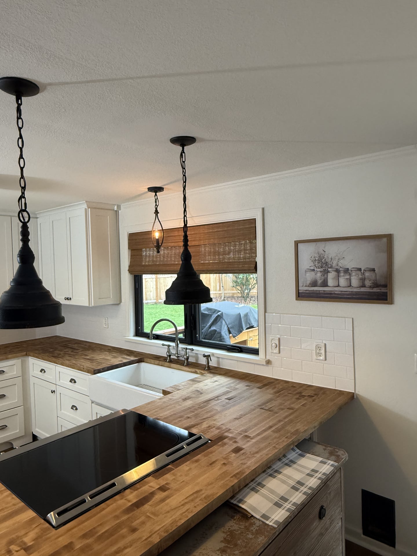 Farmhouse Kitchen with Butcher Block - After 2