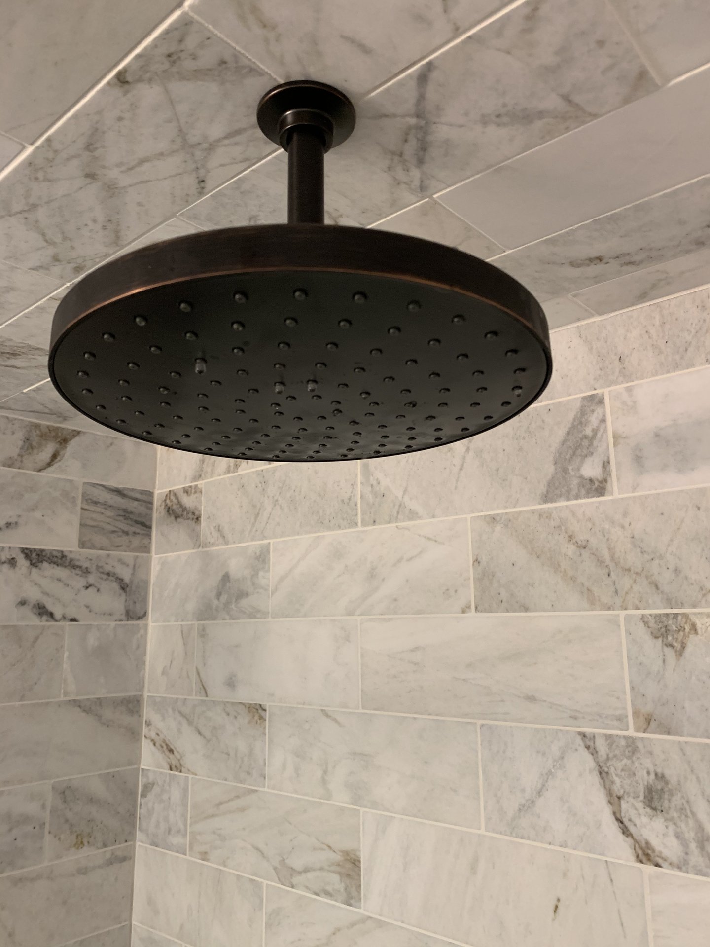 Marble Tile Walk-In Shower - After 1