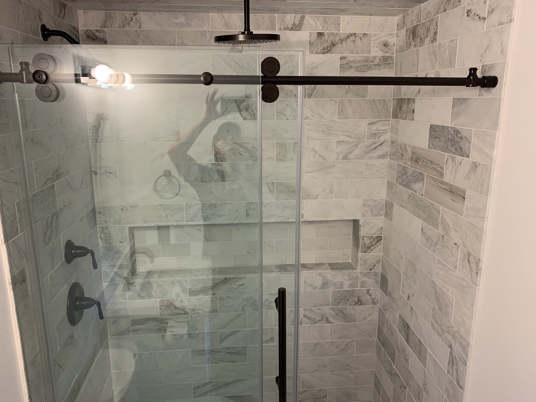 Marble Tile Walk-In Shower - Photo 11