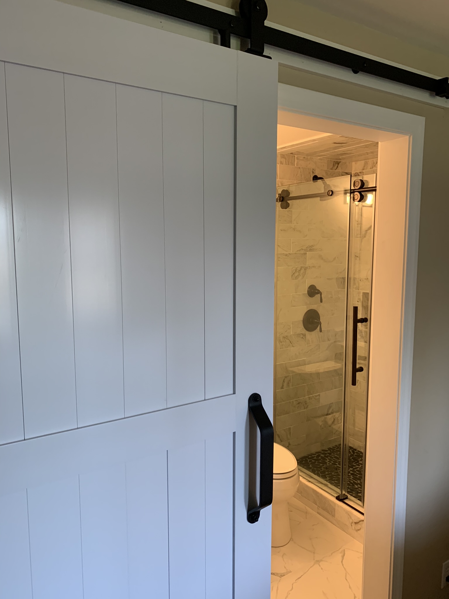 Marble Tile Walk-In Shower - Photo 12