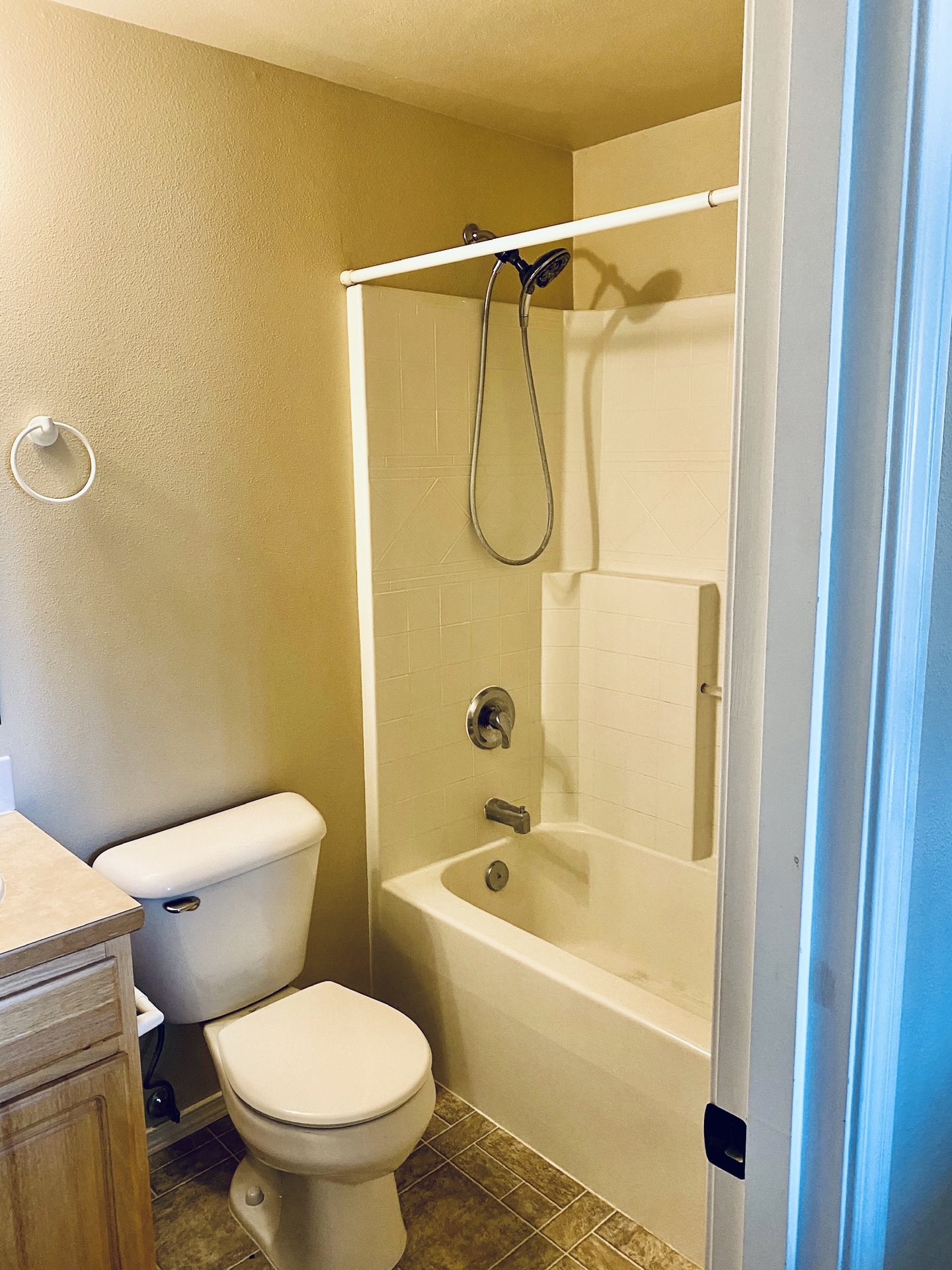 Marble Tile Walk-In Shower - Before 2