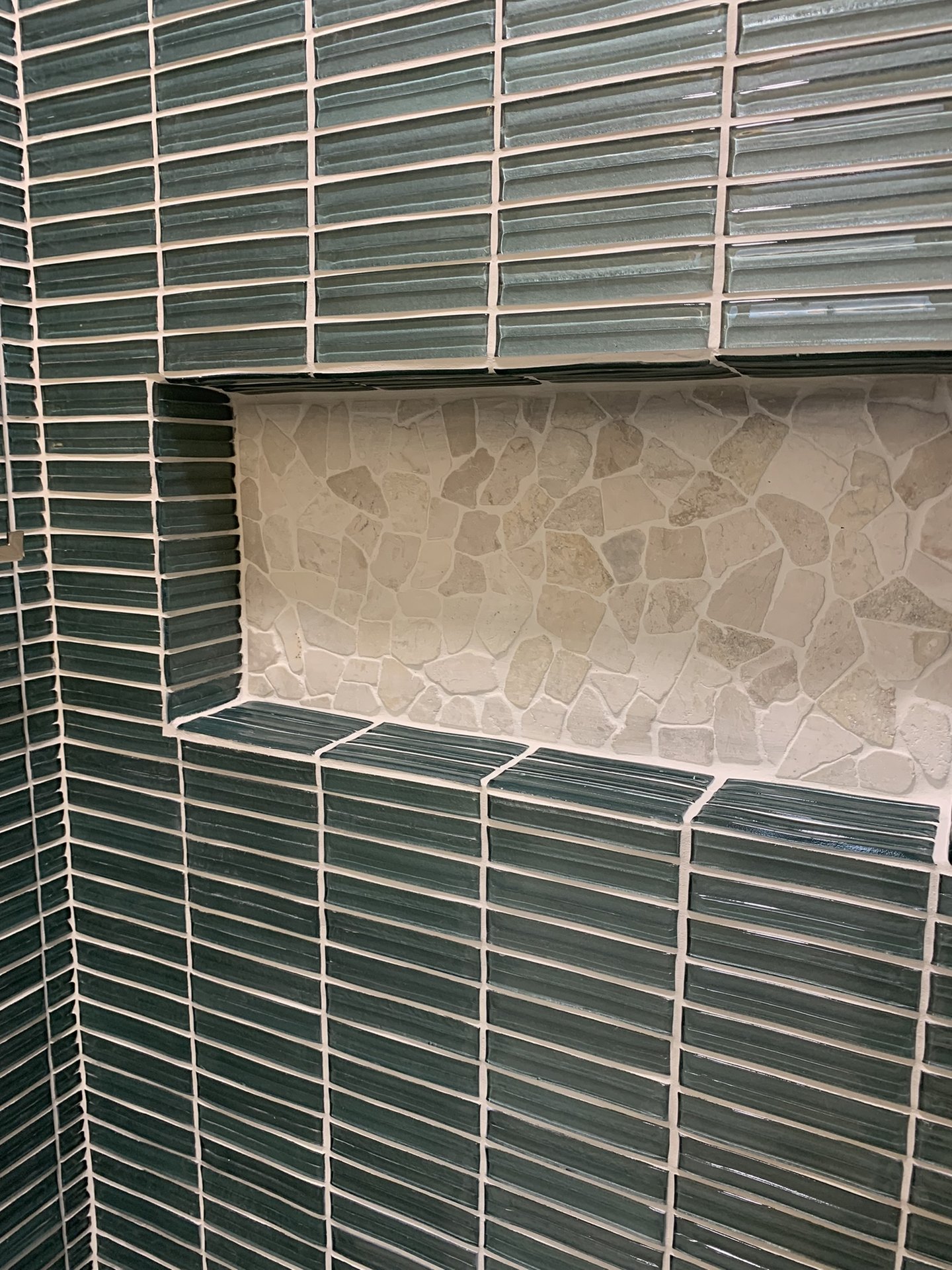 Modern Green Tile Shower - After 2