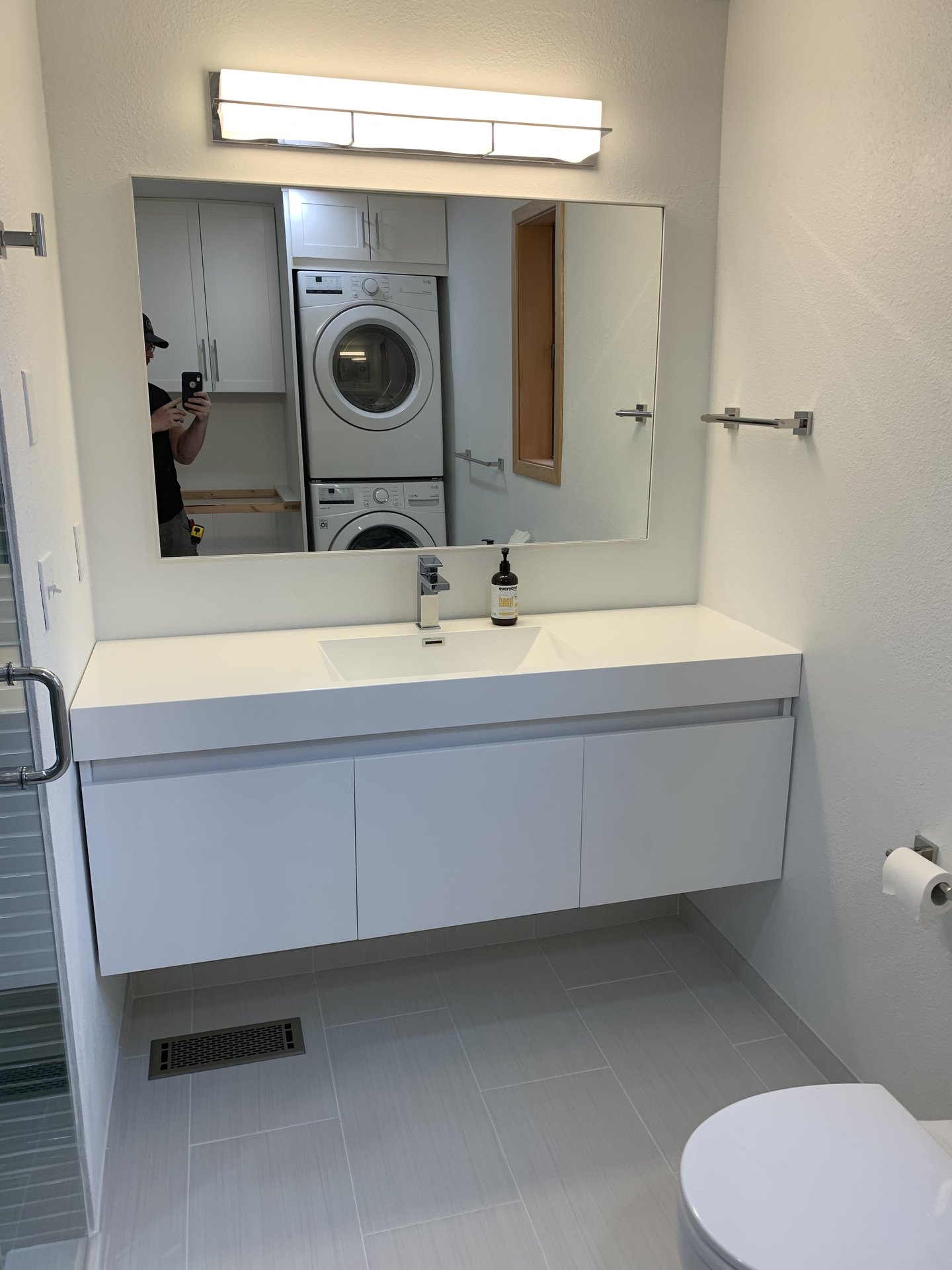 Modern Green Tile Shower - After 5