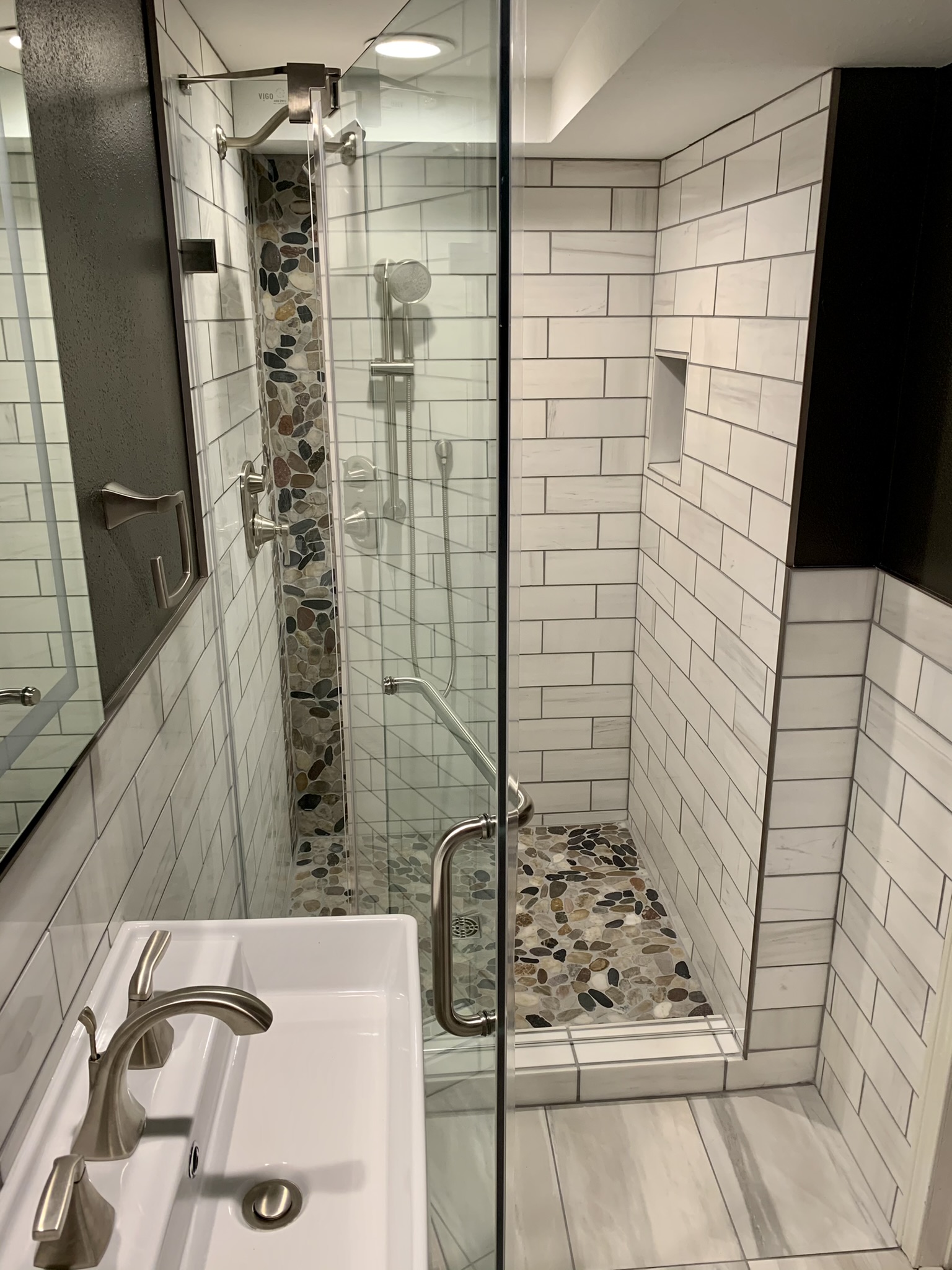 Dark Accent Wall Bathroom - Pierce County, WA