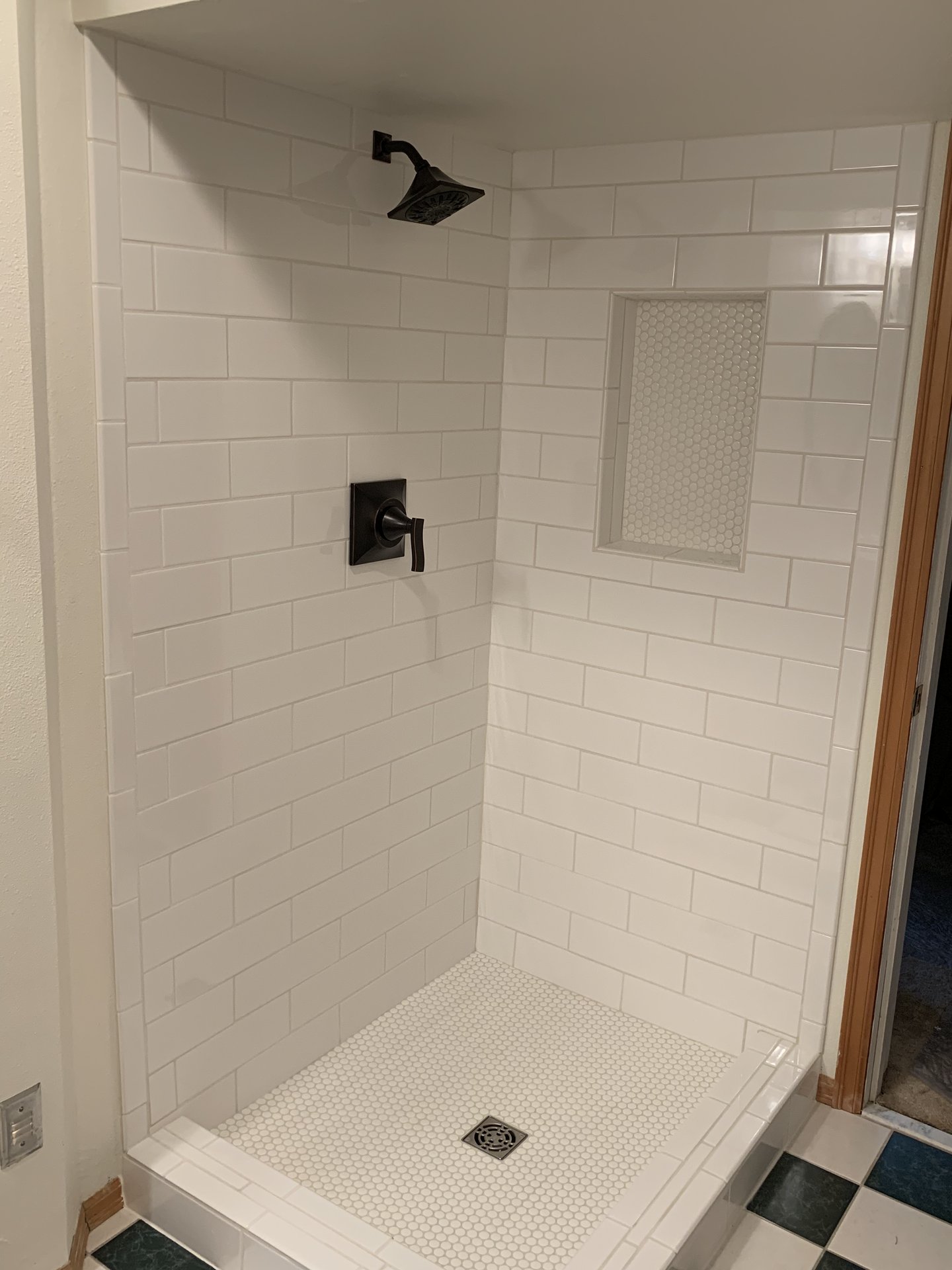 Subway Tile Walk-In Shower