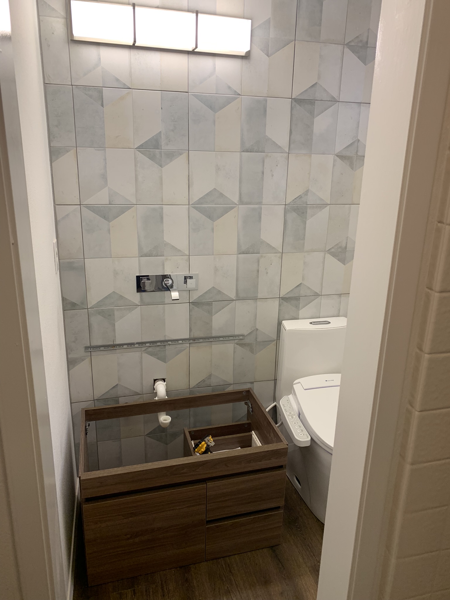 Modern Bath with Floating Vanity - Photo 5