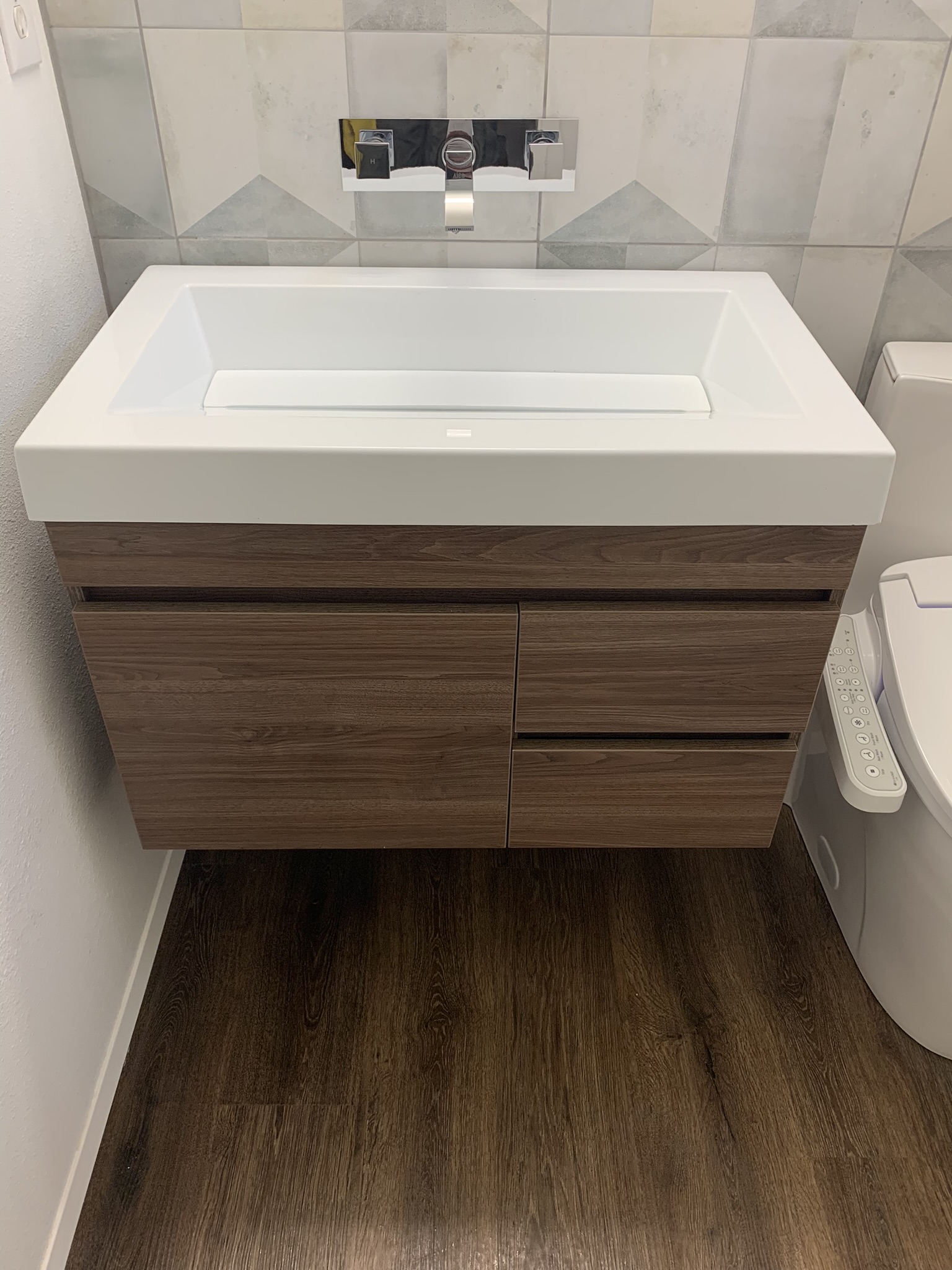 Modern Bath with Floating Vanity - Photo 8