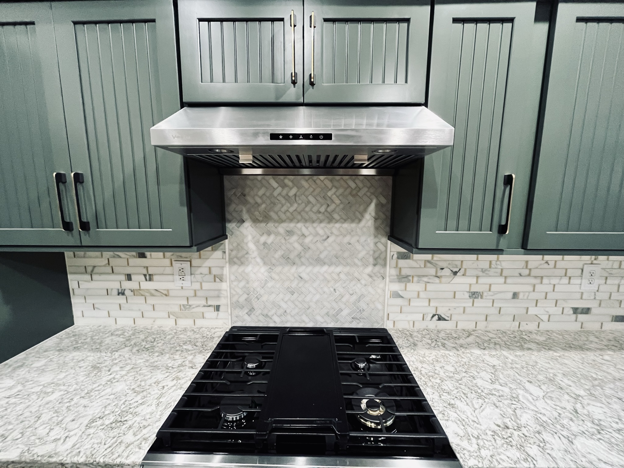 Green Cabinet Kitchen Remodel