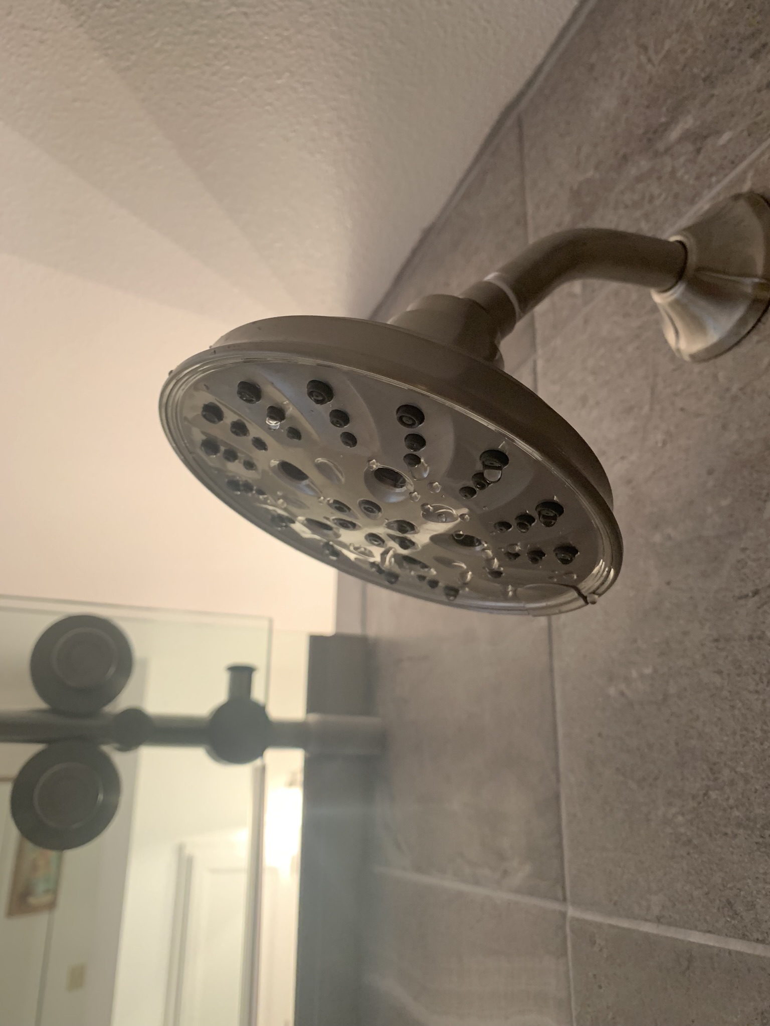 Gray Tile Shower with Basketweave Niche - Photo 3