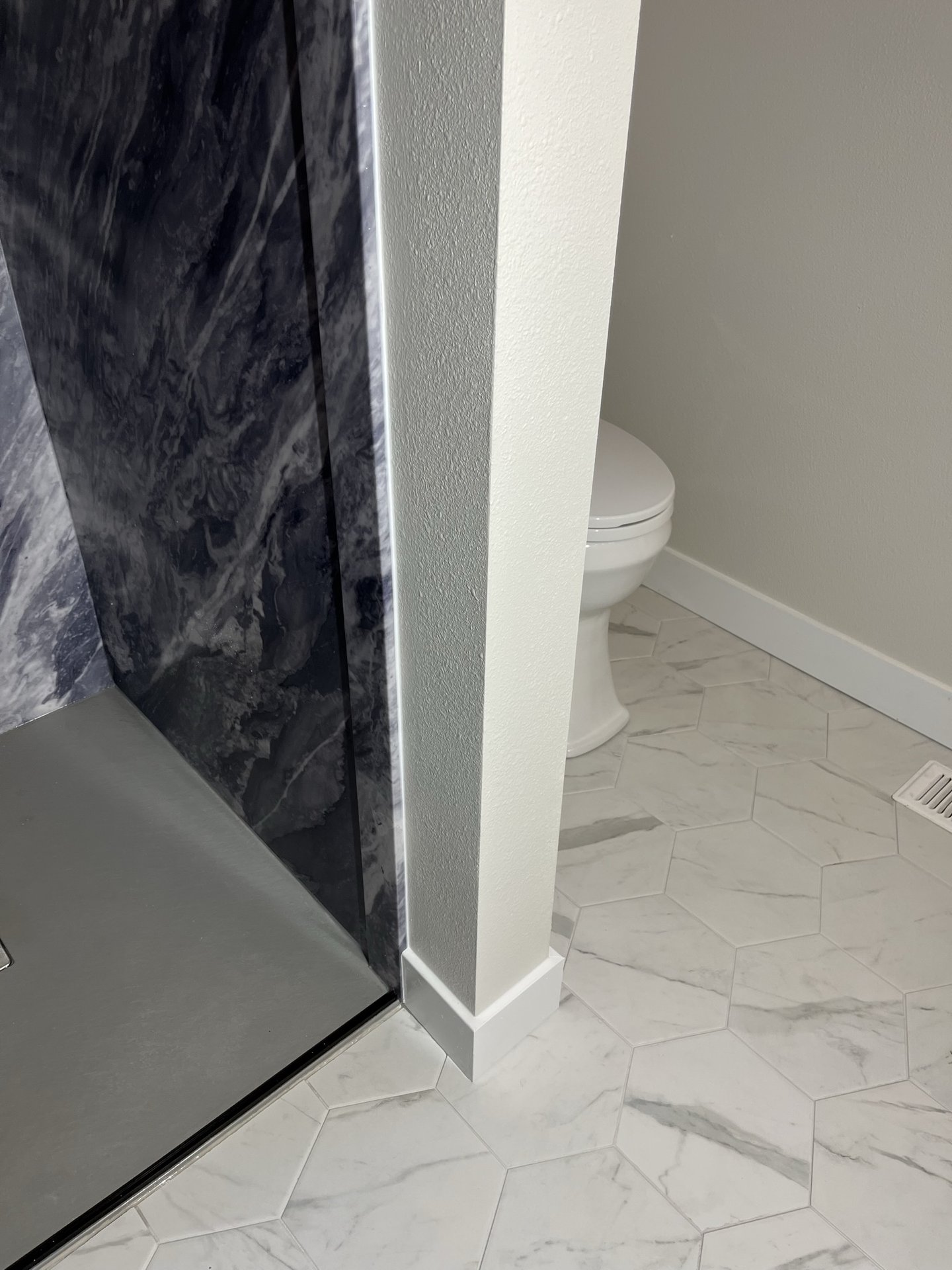 Dark Marble Shower Accent Wall - Photo 1